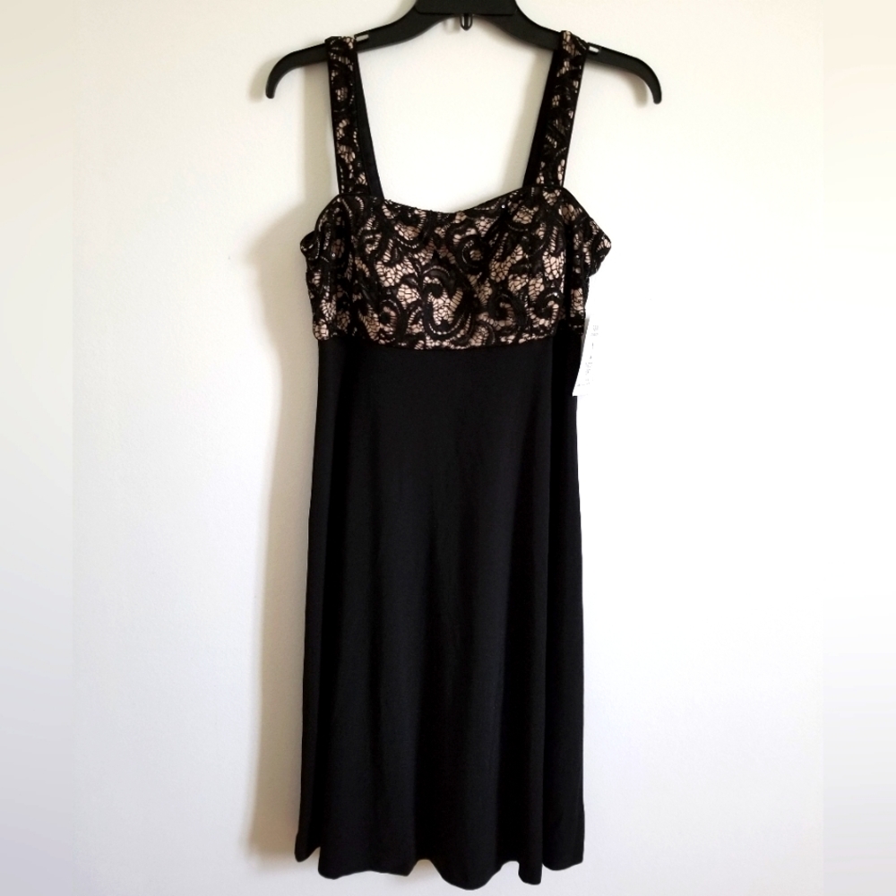 R&M Richards Black Lace dress size 6